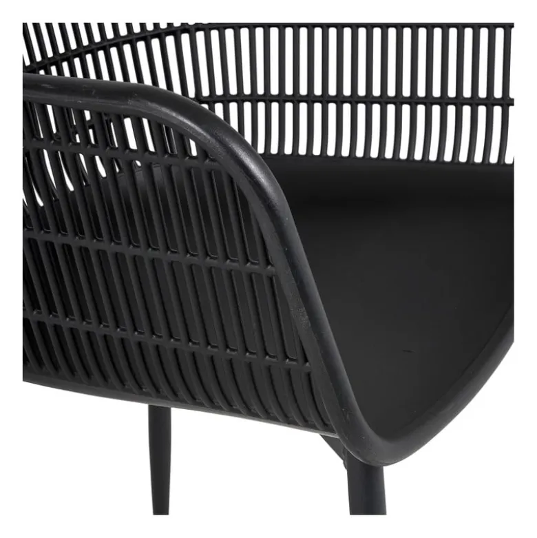 Tuinstoel elisa - zwart - 63x53x85 cm