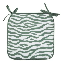 Tuinstoel kussen - zebraprint - 38x41 cm