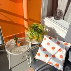 Tuintafel Hawaii - beige/transparant - ø45x42 cm