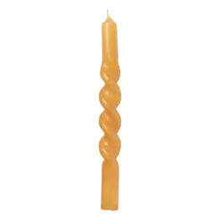 Twisted dinerkaars - okergeel - ⌀3x25 cm