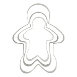 Uitsteekvormpjes gingerbread man - set van 3