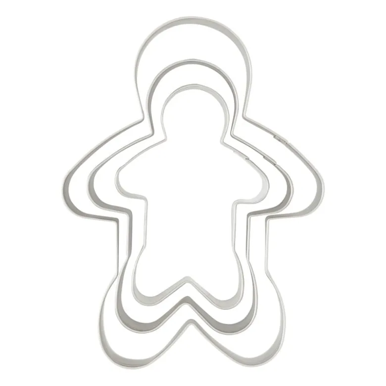 Uitsteekvormpjes gingerbread man - set van 3