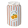 Vaas blikje orange - oranje/blauw - ø6.5x11 cm