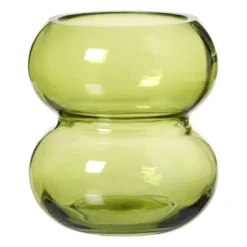 Vaas 2 bollingen - groen - ø8x8.5 cm