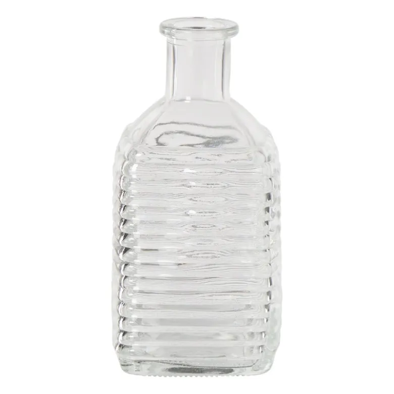 Vaasje mini - transparant - 6.5x6.5x13.5 cm - diverse varianten