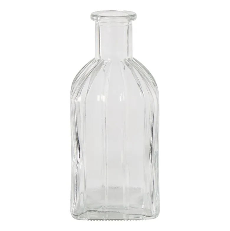 Vaasje mini - transparant - 6.5x6.5x13.5 cm - diverse varianten