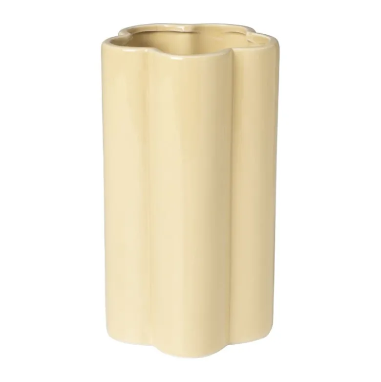 Vaas klaver - beige - ø10x18 cm