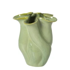 Vaas reactive glaze klein - groen - 19.3x16x14.3 cm