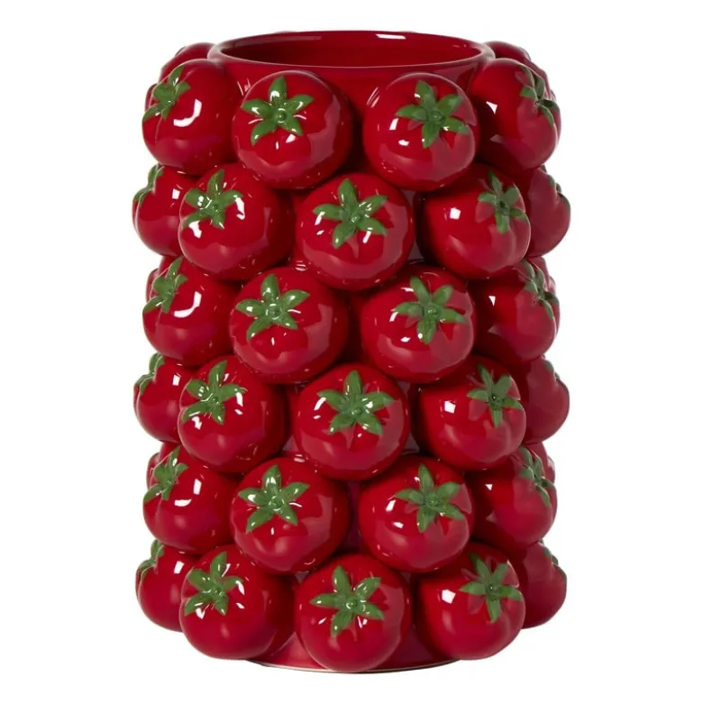 Vaas tomaat - rood - ø16.5x23 cm