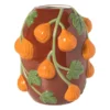 Vaas vijgen - bordeauxrood/oranje - ø22x24.5 cm