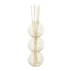 Vaas voor geurstokjes bollen - geel - ø6.5x16.5 cm