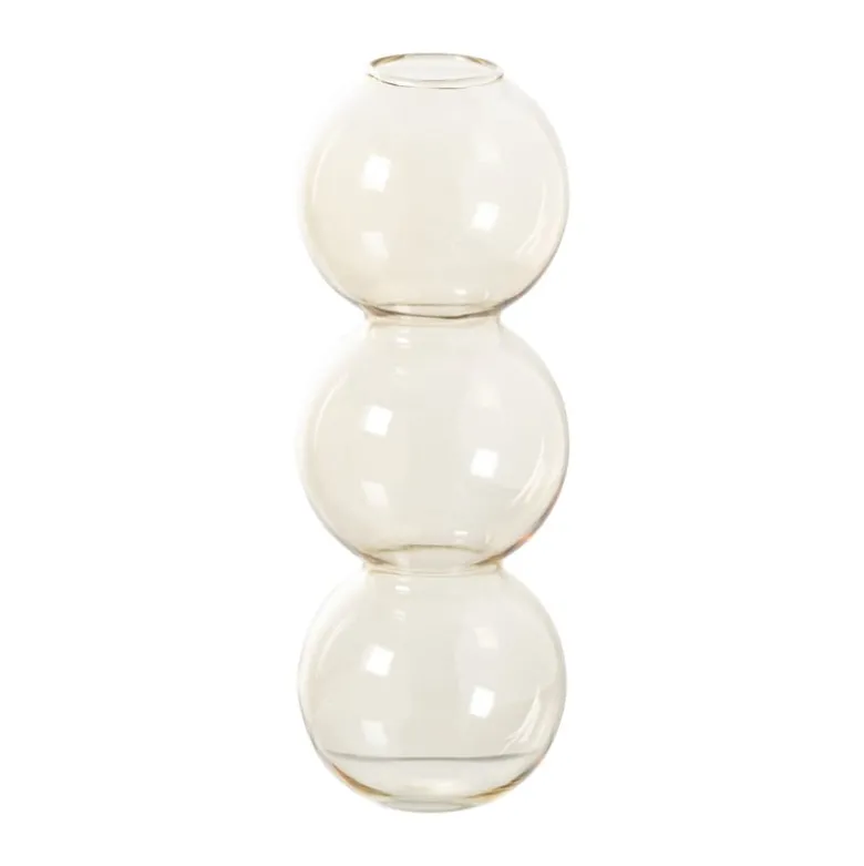 Vaas voor geurstokjes bollen - geel - ø6.5x16.5 cm