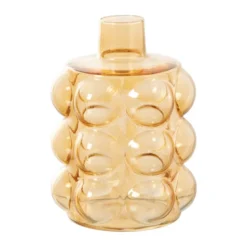 Vaas voor geurstokjes bubbels - oranje - ø8.5x11.5 cm