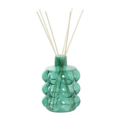 Vaas voor geurstokjes bubbels - groen - ø8.5x11.5 cm