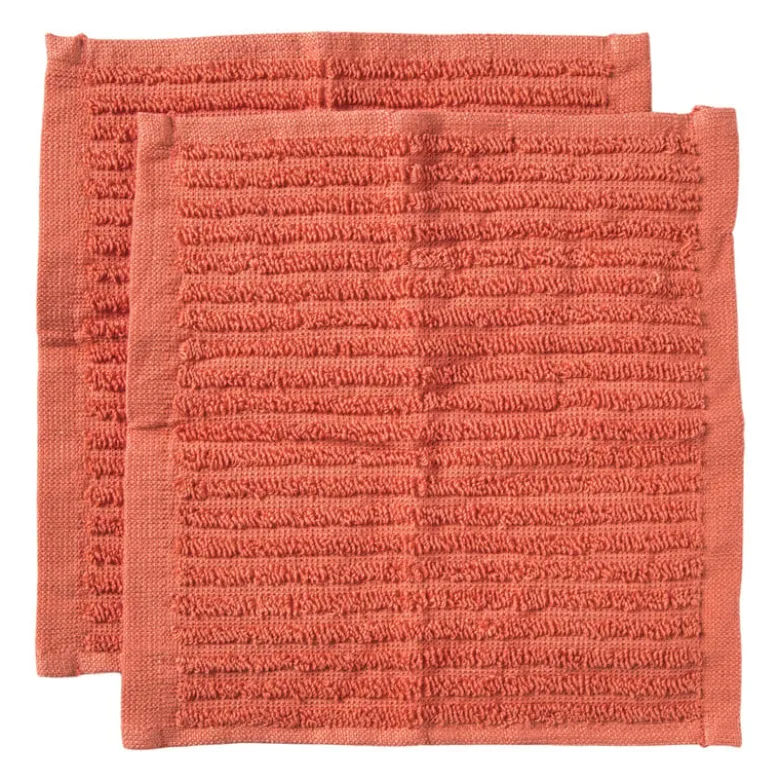 Vaatdoekjes - rood - 20x20 cm - set van 2