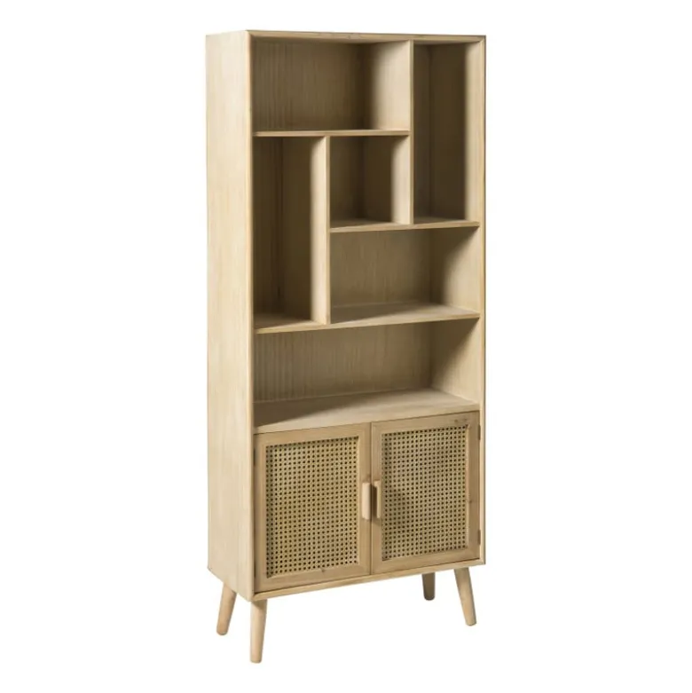 Vakkenkast Java met deuren - bruin - 170x70x33.5 cm