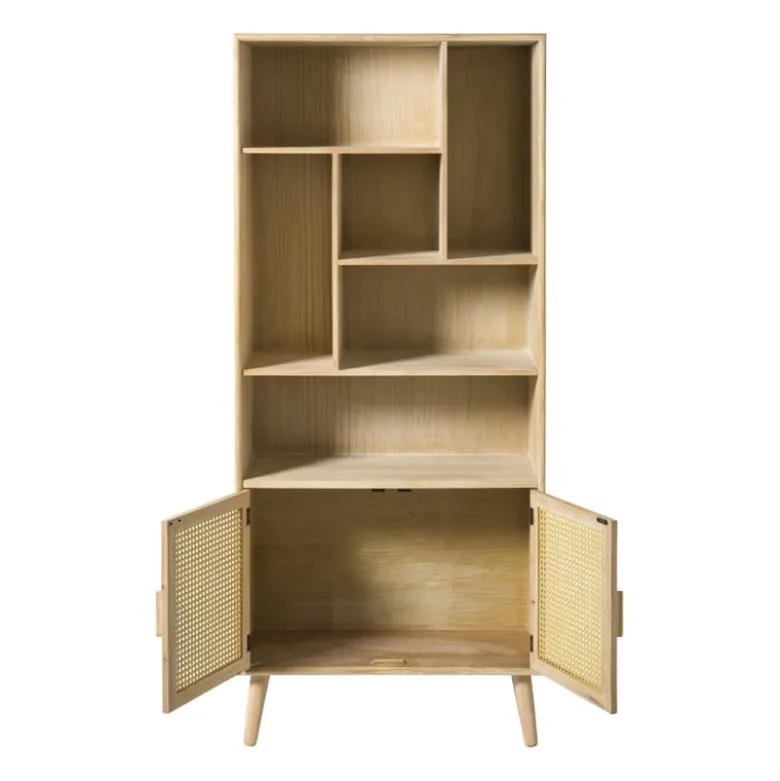 Vakkenkast Java met deuren - bruin - 170x70x33.5 cm