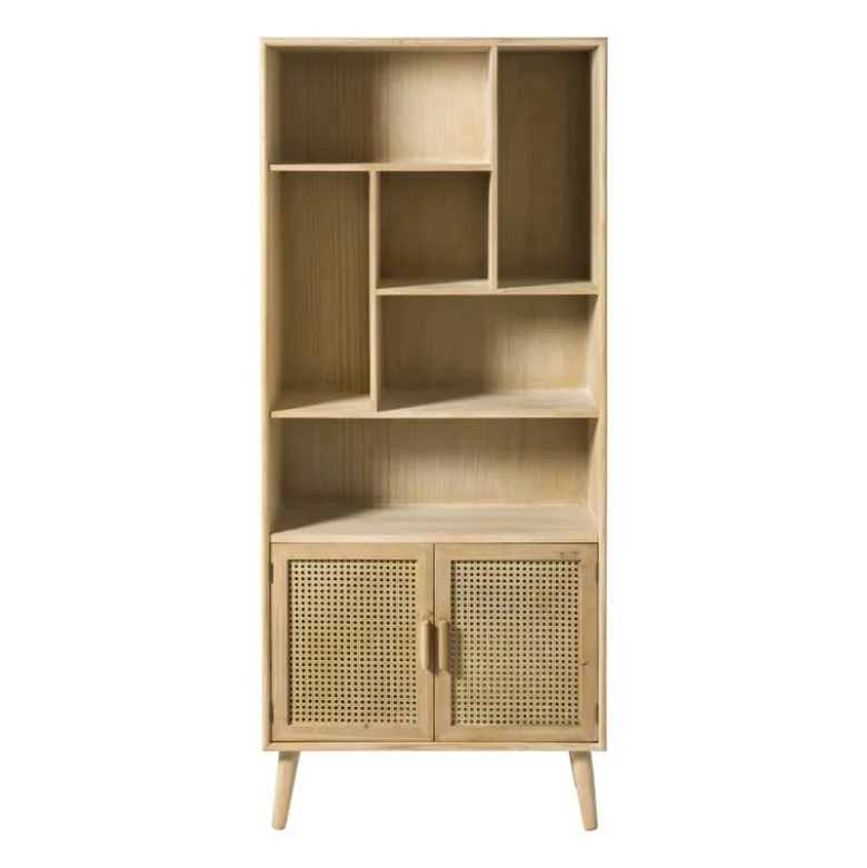 Vakkenkast Java met deuren - bruin - 170x70x33.5 cm