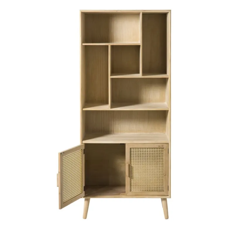 Vakkenkast Java met deuren - bruin - 170x70x33.5 cm