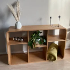Vakkenkast Lennon 6 vakken laag - bruin - 60x98x25 cm