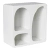 3 vakkenkast Zaha organic - MDF - wit - 30x30x15 cm