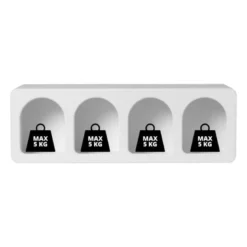 4 vakkenkast Zaha organic - MDF - wit - 20x60x15 cm