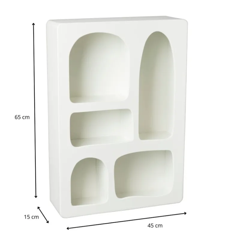 5 vakkenkast Zaha organic - MDF - 65x45x15 cm