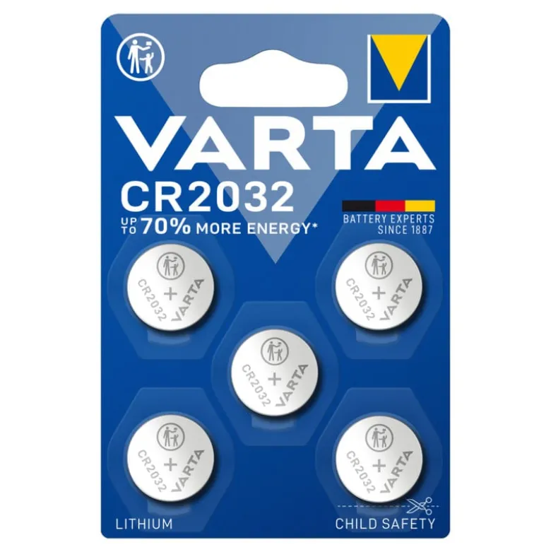 Varta lithium CR2032 batterijen - set van 5