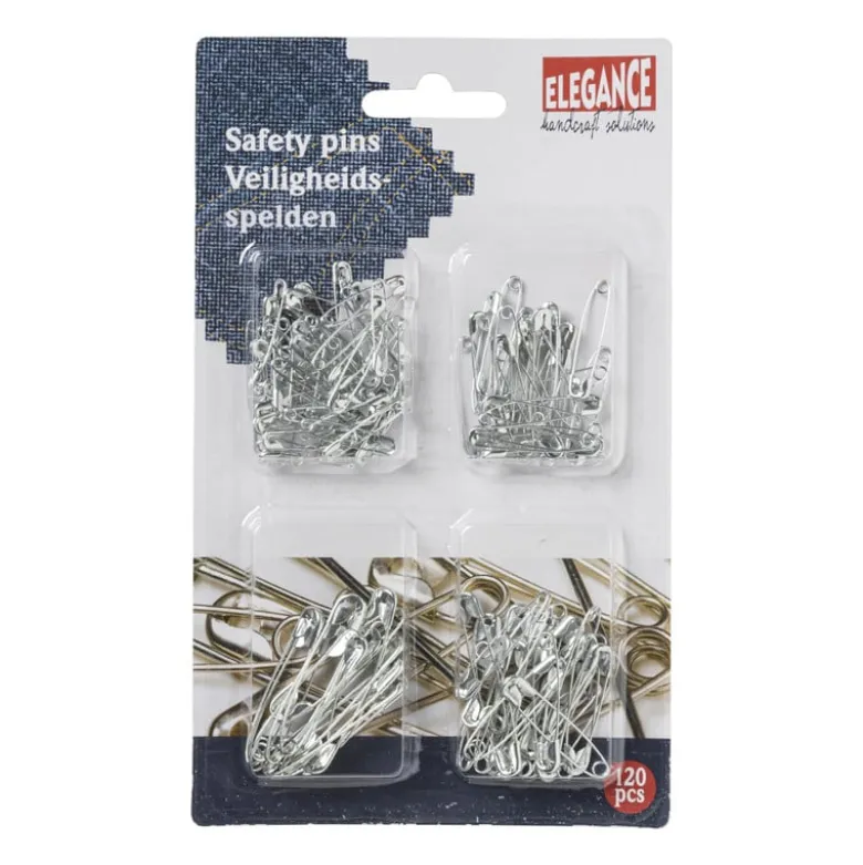 Veiligheidsspelden - zilver - 120 stuks