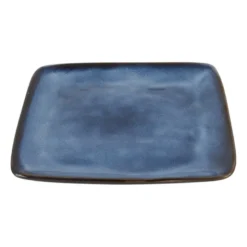 Vierkant bord Toscane - donkerblauw - 20 cm