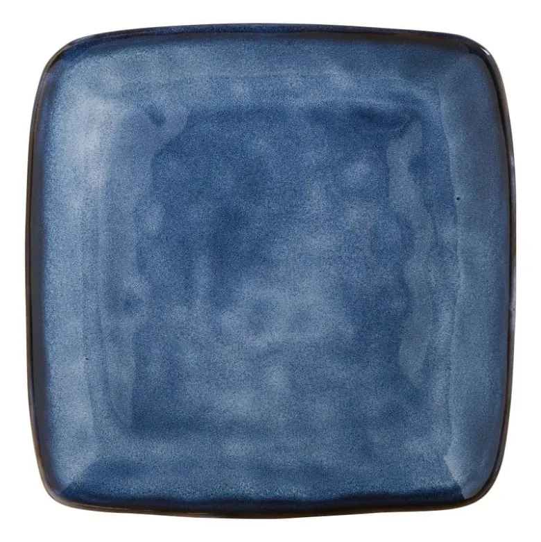 Vierkant bord Toscane - donkerblauw - 25 cm
