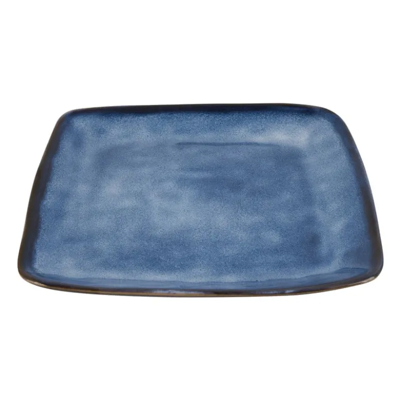 Vierkant bord Toscane - donkerblauw - 25 cm