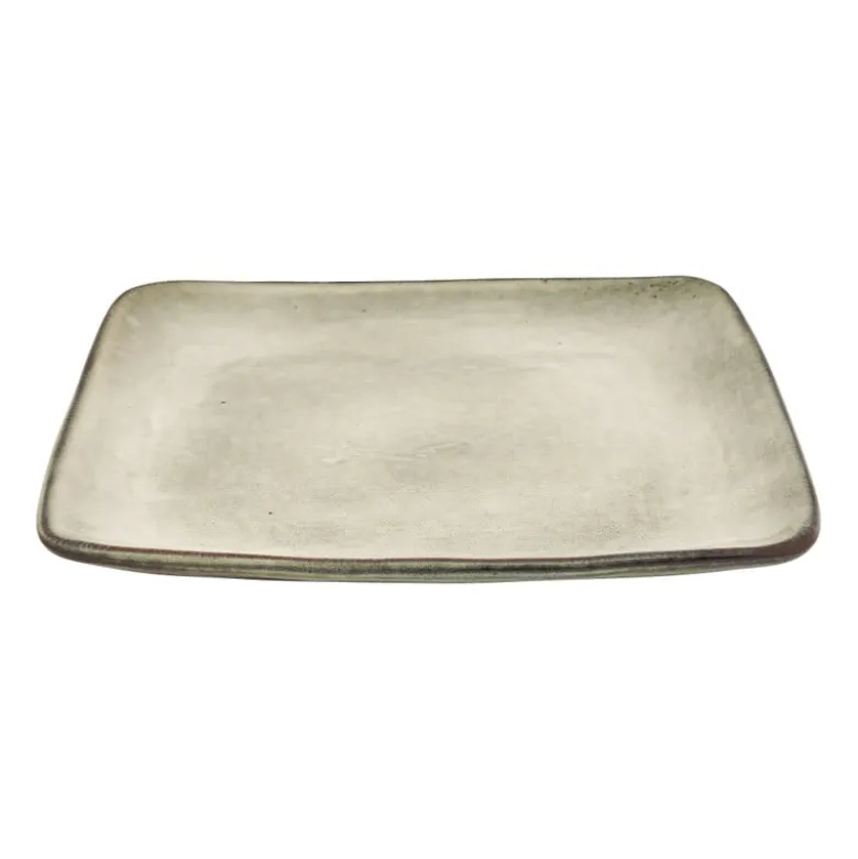 Vierkant bord Toscane - grijs - 20 cm