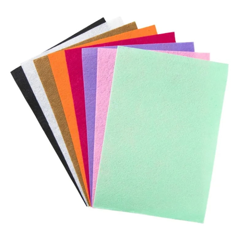 Vilt vellen - multikleur - set van 8