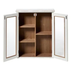 Vitrinekast 2 deuren - wit - 60x50x15 cm