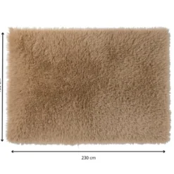 Vloerkleed fluffy - bruin -150x230 cm