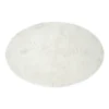 Vloerkleed fluffy ovaal - wit - 120x180 cm