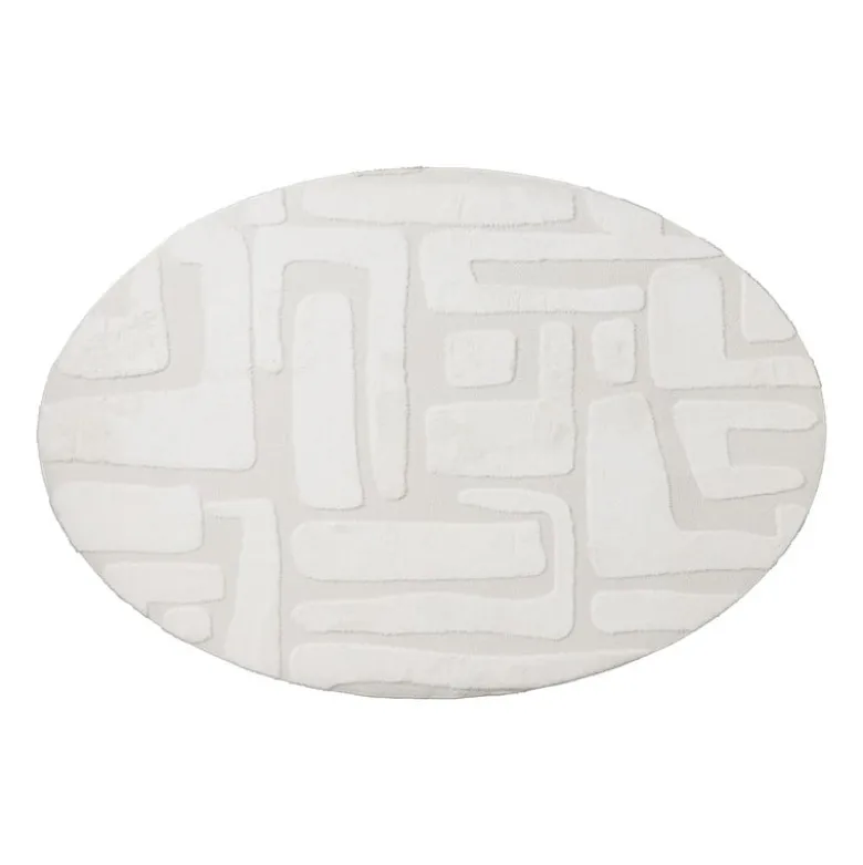 Vloerkleed native ovaal - wit - 120x180 cm