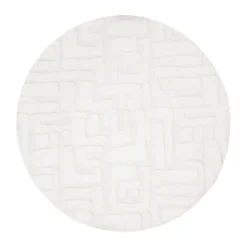 Vloerkleed native - wit - ø120 cm