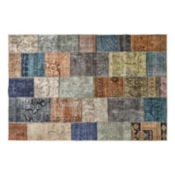 Vloerkleed patchwork - multikleur - 120x180 cm