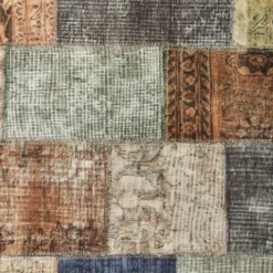 Vloerkleed patchwork - multikleur - 120x180 cm