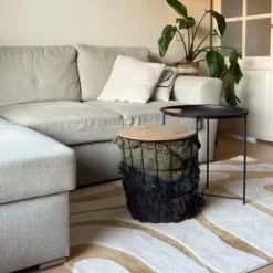 Vloerkleed sherpa - beige - 120x180 cm