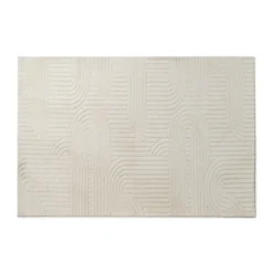 Vloerkleed wave - wit - 120x180 cm