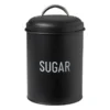 Voorraadblik sugar - zwart - ø11x15 cm