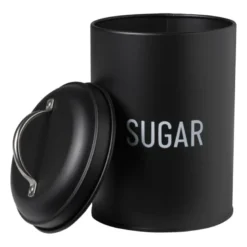 Voorraadblik sugar - zwart - ø11x15 cm