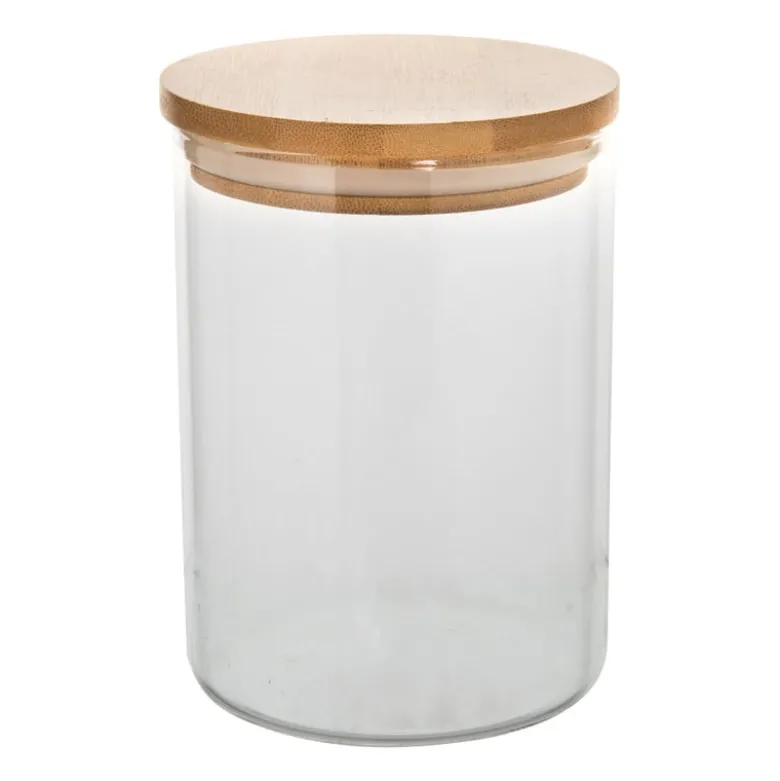 Voorraadpot bamboe deksel - 9.5x13.5 cm