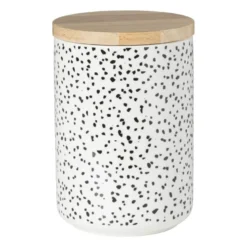 Voorraadpot Kasitoo stip - zwart/wit - 600 ml