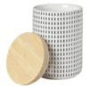 Voorraadpot Kasitoo streep - zwart/wit - 600 ml