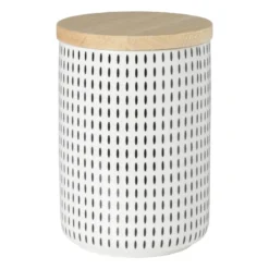 Voorraadpot Kasitoo streep - zwart/wit - 600 ml