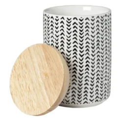 Voorraadpot Kasitoo - zwart/wit - 600 ml